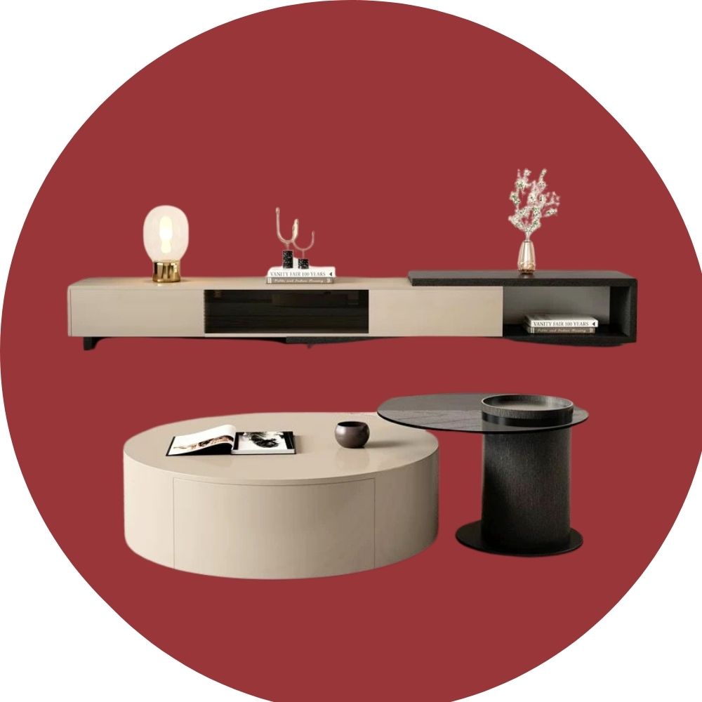 طاولات قهوة وتلفزيون