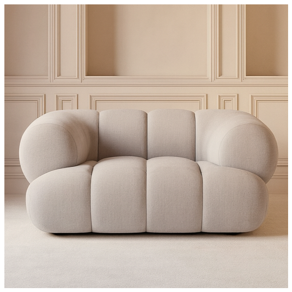 كنبة مفرد نوڤولا- رمادي فاتح