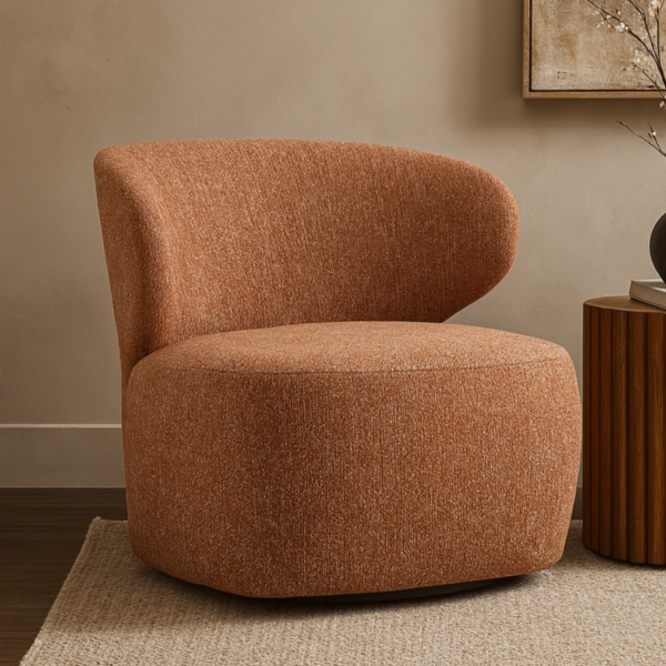 كرسي دوار ريبيل - برتقالي واسود