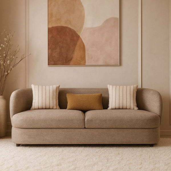 كنبة ثلاثية ميجا - بني