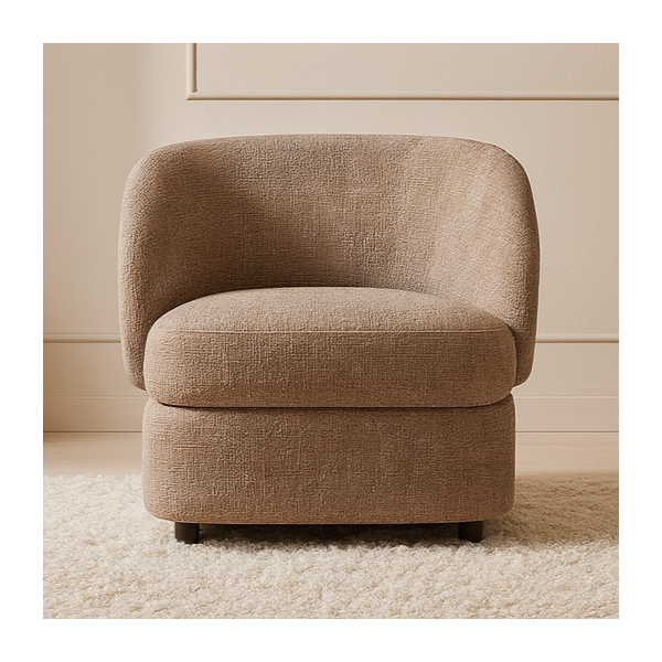 كنبة مفرد ميجا - بني