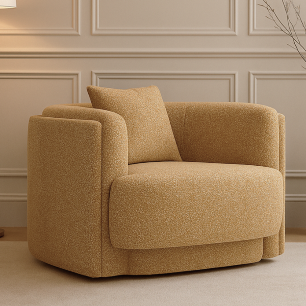 كنبة مفرد لكجورا- اصفر