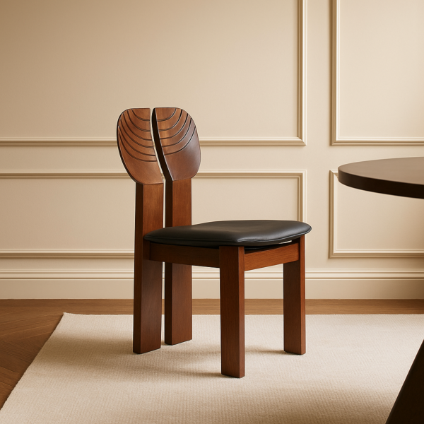 كرسي طعام لوسيندا - بني واسود