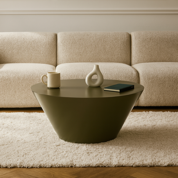 طاولة قهوة فولتير - اخضر زيتوني شديد اللمعان