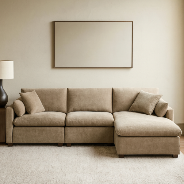 كنب زاوية مودولار كلاود لاين - بني