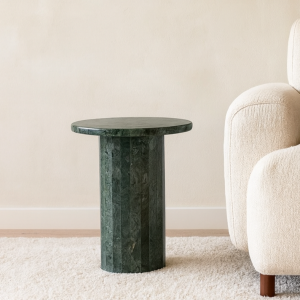 طاولة جانبية رخام مورني - اخضر