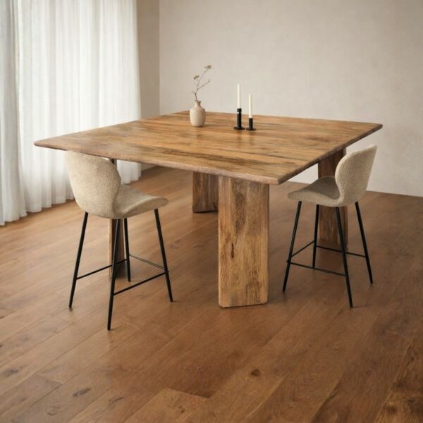 طاولة طعام مرتفعة أوريليا - 8 اشخاص - بني