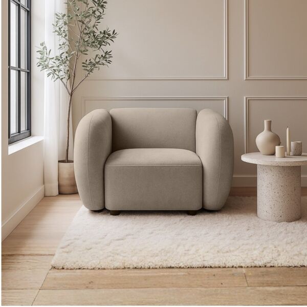 كنبة مفرد لازورد - بني