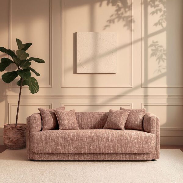 كنبة ثلاثية لكجورا- بني