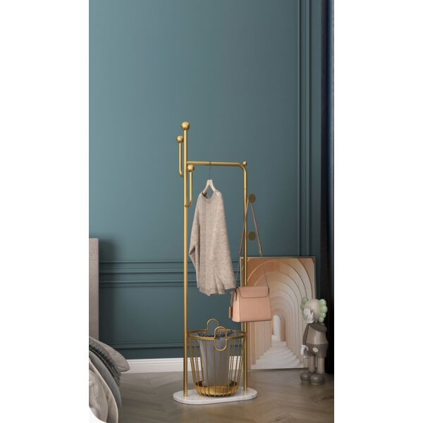 علاقة ملابس رخام  مودرن - ذهبي