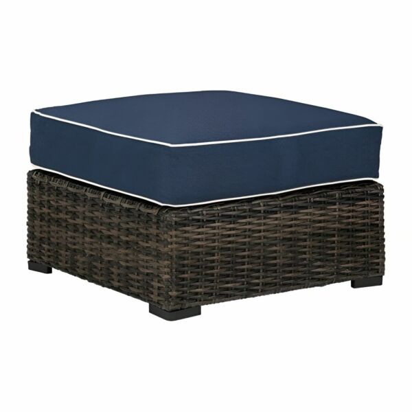 مقعد ومسند قدم جراسون لين - بني وأزرق