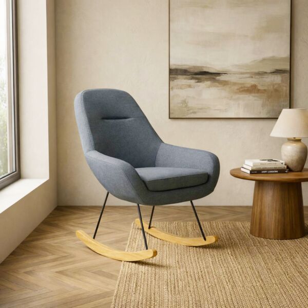 كرسي هزاز ليز - رمادي