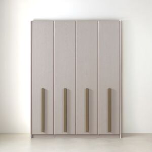 دولاب ملابس 4 ابواب ميركان - بيج وذهبي