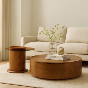 طاولة قهوة قطعتين اولغا - بني