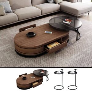 طقم طاولات قهوة و جانبية مودرن اريانا - 3 قطع