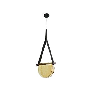 علاقي دالي أصفر وجلد أسود ليد ورملايت 30x80 سم