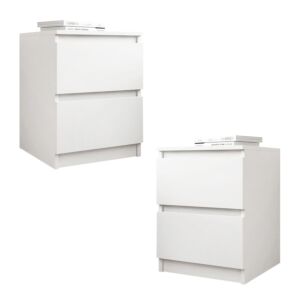 كومودينو قطعتين باشكار - ابيض