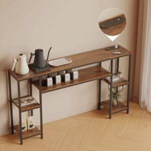 كونسول مع منفذ usb - بني