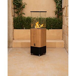 مدفأة عمودية أرافو - بيج واسود