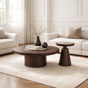  طاولة قهوة ماريلو - بني غامق وبيج