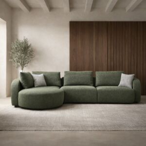 كنب زاوية حرف L أريسا - 3 مقاعد - اخضر