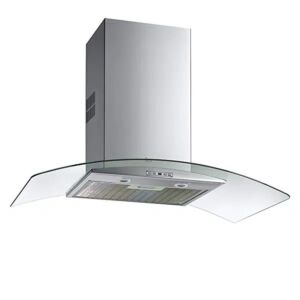 شفاط باوماتيك 90 سم جداري قوة شفط 900 متر مكعب - فضي