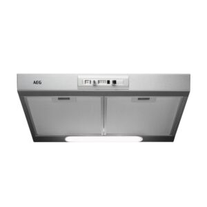 شفاط أيه إي جي مدمج - بلت ان - مع اضاءة ليد لاستهلاك اقل للطاقة وقوة شفط 336 متر مكعب - ساعة - ستيل