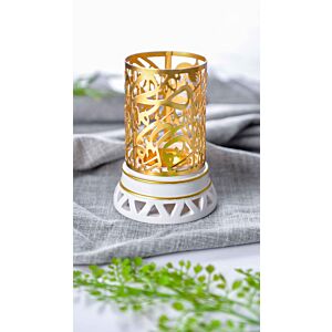 مبخرة مودرن بحروف شرقية أرابيان - لون أبيض وذهبي