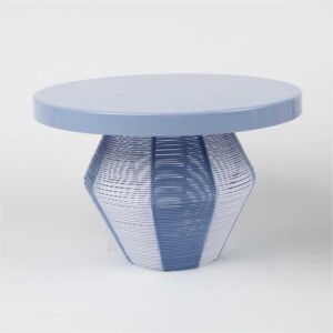 حامل كيك من ميموسا - ازرق وابيض