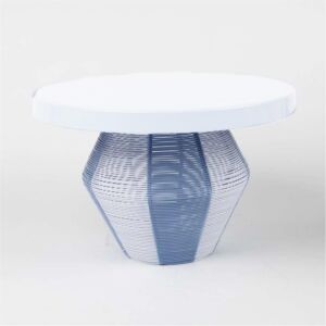 حامل كيك من ميموسا - ابيض وازرق