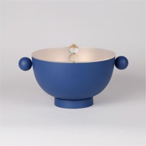 وعاء تقديم كبير مع غطاء إيتاليكا - ازرق