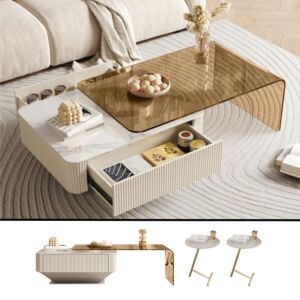 طقم طاولات قهوة و جانبية غلاسكو - 3 قطع