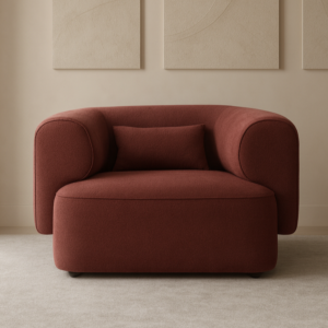 كنبة مفرد رامو - احمر