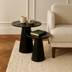 طقم طاولتين جانبية فينوس - اسود