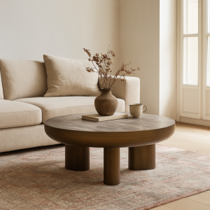 طاولة قهوة إيليفو - رمادي وبني