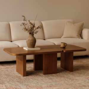 طاولة قهوة انتيرلا قطعتين - بني