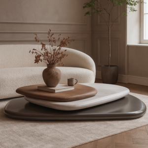 طاولة قهوة رينول - بني ومتعدد الالوان