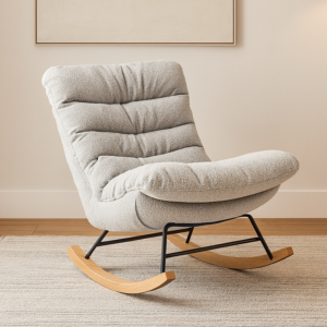 كرسي استرخاء هزاز مدونا - رمادي