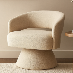 كرسي دوار مارت - بيج واسود