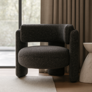 كرسي مفرد دام - رمادي غامق