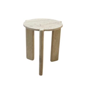 طاولة جانبية من رخام الترافنتينو - بيج