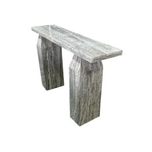 كونسول رخام ترافنتينو مايل - رمادي