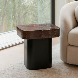 طاولة جانبية رخام ليفانتو يامي - برغندي