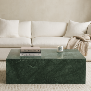 طاولة قهوة بوكس رخام - اخضر
