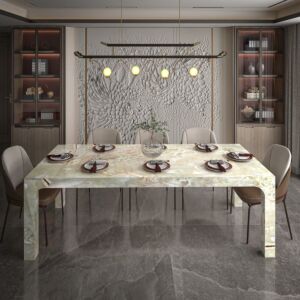 طاولة طعام رخام اونيكس