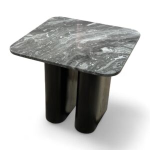 طاولة جانبية رخام بريشيا وخشب