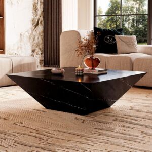 طاولة قهوة رخام ماركينا مورو - اسود وابيض