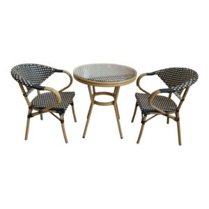 طقم جلسة خارجية 3 قطع كيرا - اسود