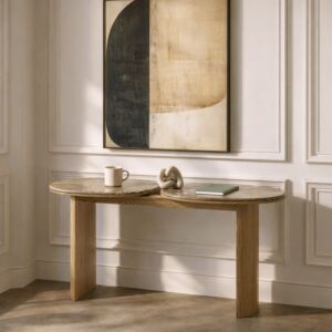 كونسول من مجموعه لوسيرا - رخام طبيعي - بيج وبني