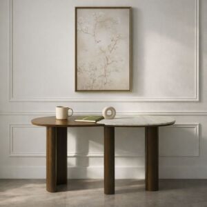 كونسول من مجموعة روسان - رخام طبيعي - بني غامق